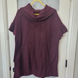 Lane Bryant Maroon Cowl Neck Sweater